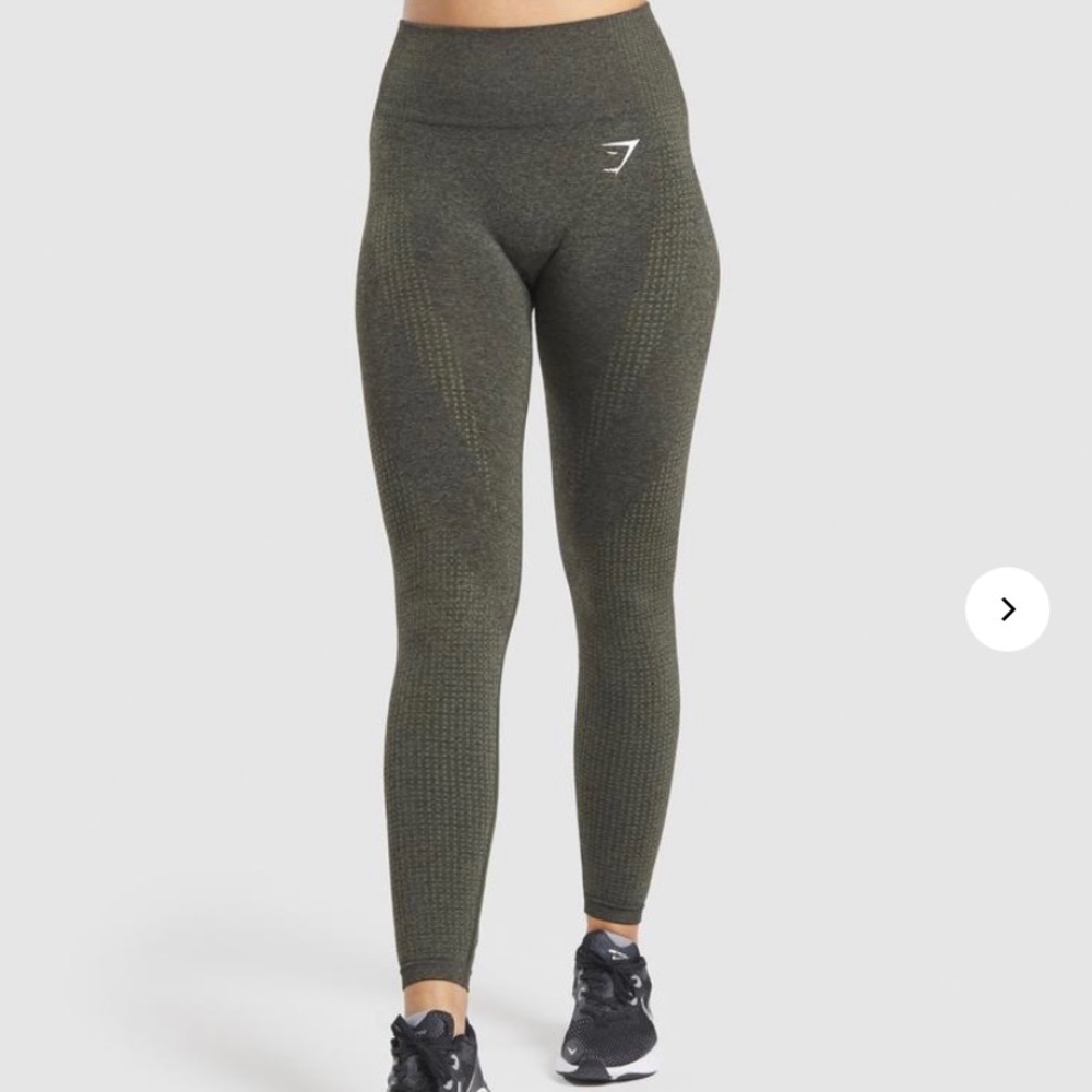 Gymshark Vital Seamless Leggings Olive Green Marl